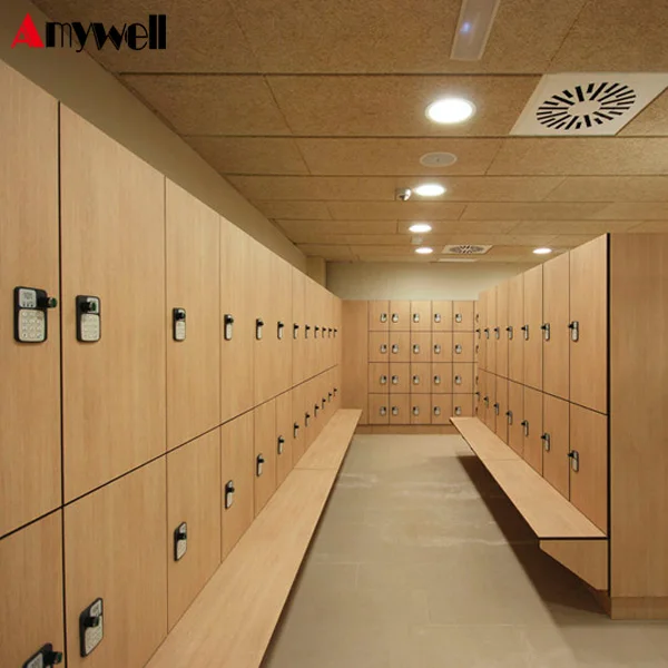 Professional fire retardent four door compact HPL gym electronic lockers