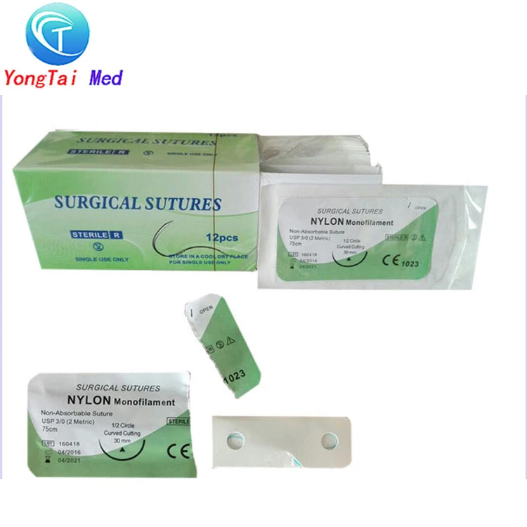 
2018 sterile medical non-absorbable 10-0 nylon suture 