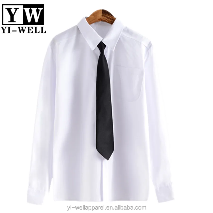 School uniform light blue stripe short sleeve shirt with school badge boy shirt