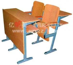 School Classroom Folding Chair with Desk for University Student Study Desk and Chairs