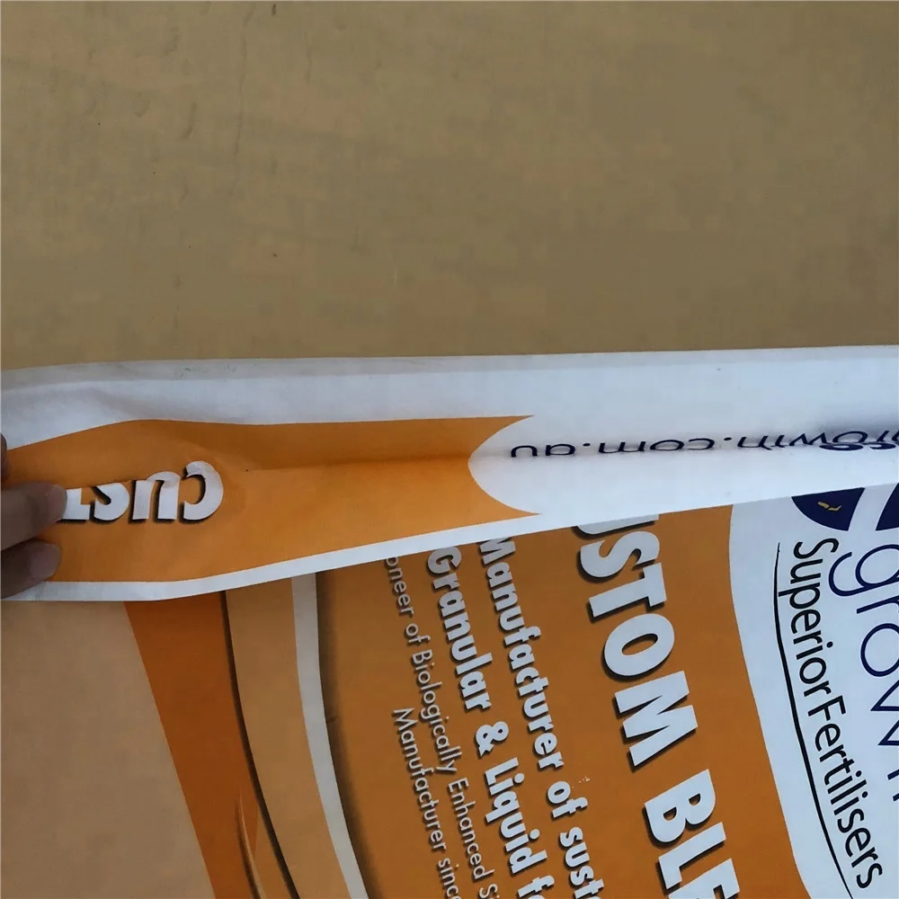 organic fertilizer production line npk fertilizer 20-20-20 25kg bag dimension 50 kg sacks bopp film bag