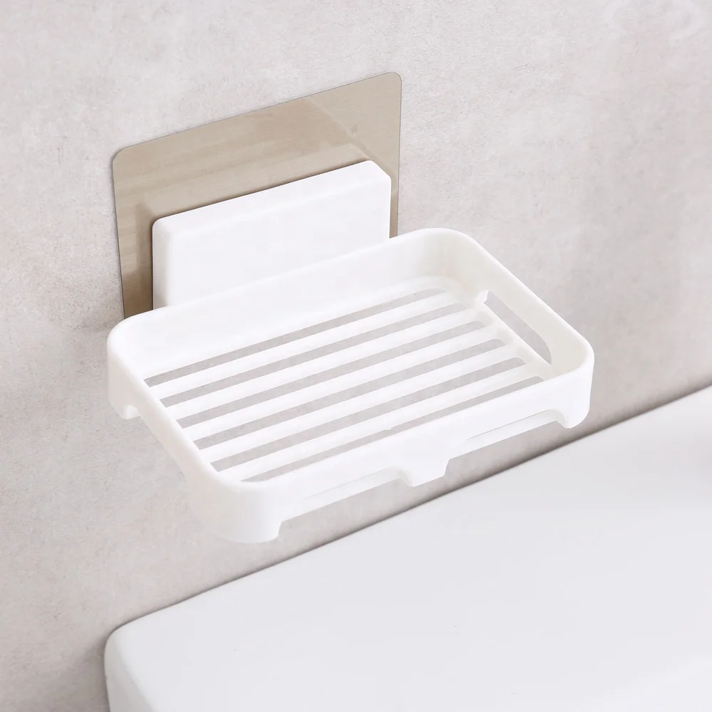 bathroom wall mounted ABS plastic magic sticker soap holder wall hanging soap dish
