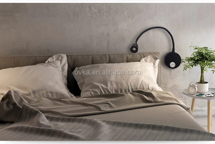 Export Quality Led Hotel Gooseneck Wall Lamp Aluminum Energy Saving Modern Led Lamp Flexible Night Stars Bedroom Lamp