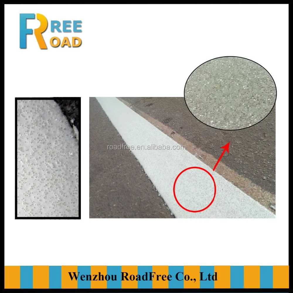 Premix type microsphere glass beads for road marking paint