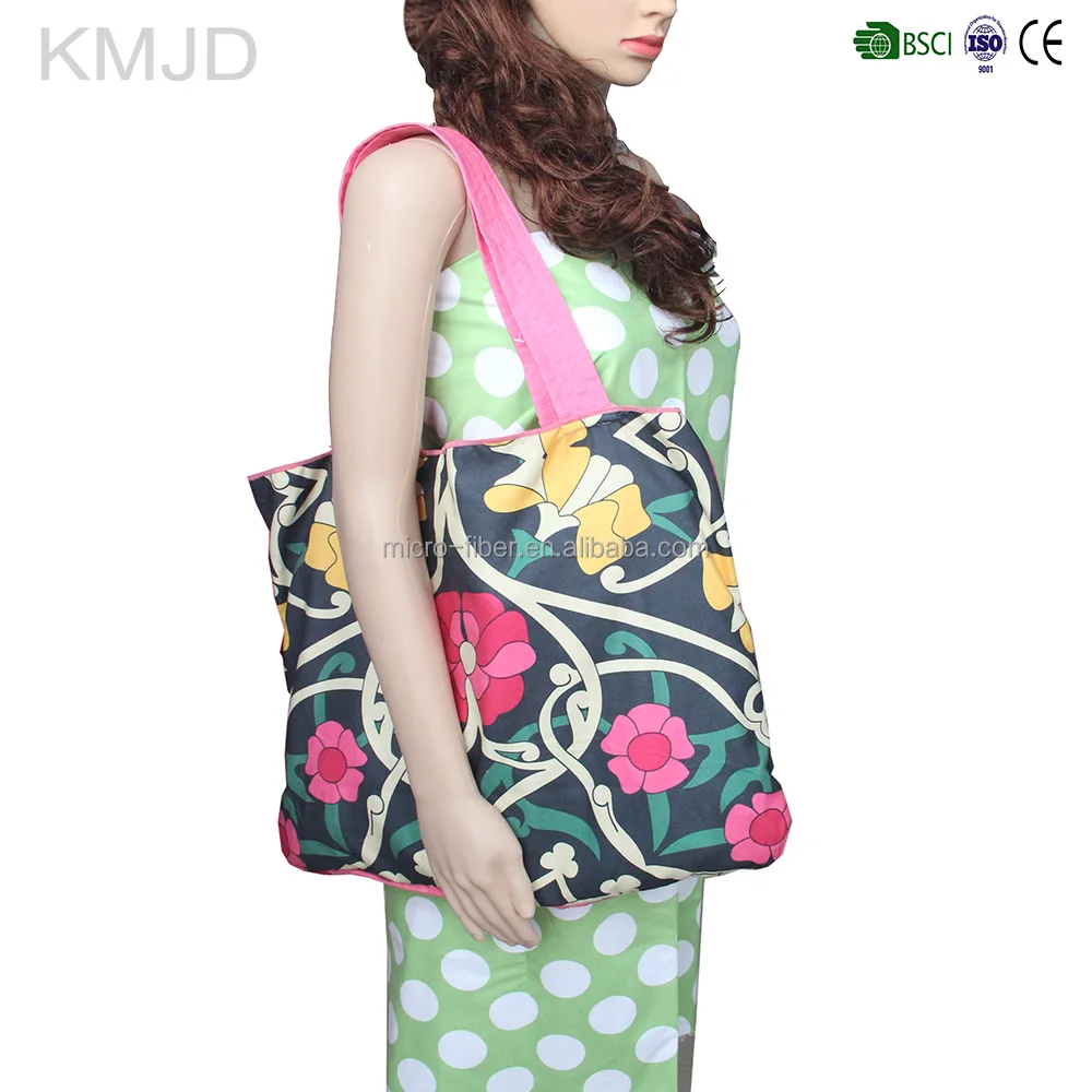 Hot selling custom absorbent Microfiber multi-purpose beach towel bag