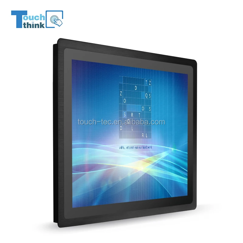 17 Inch IP66 Seamless Flat Projective Capacitive Touch Embedded Industrial Monitor