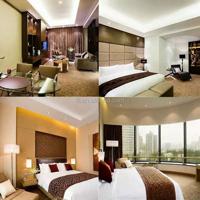 5 Star wooden hotel furniture bedroom set for sale (FLL-SK07)