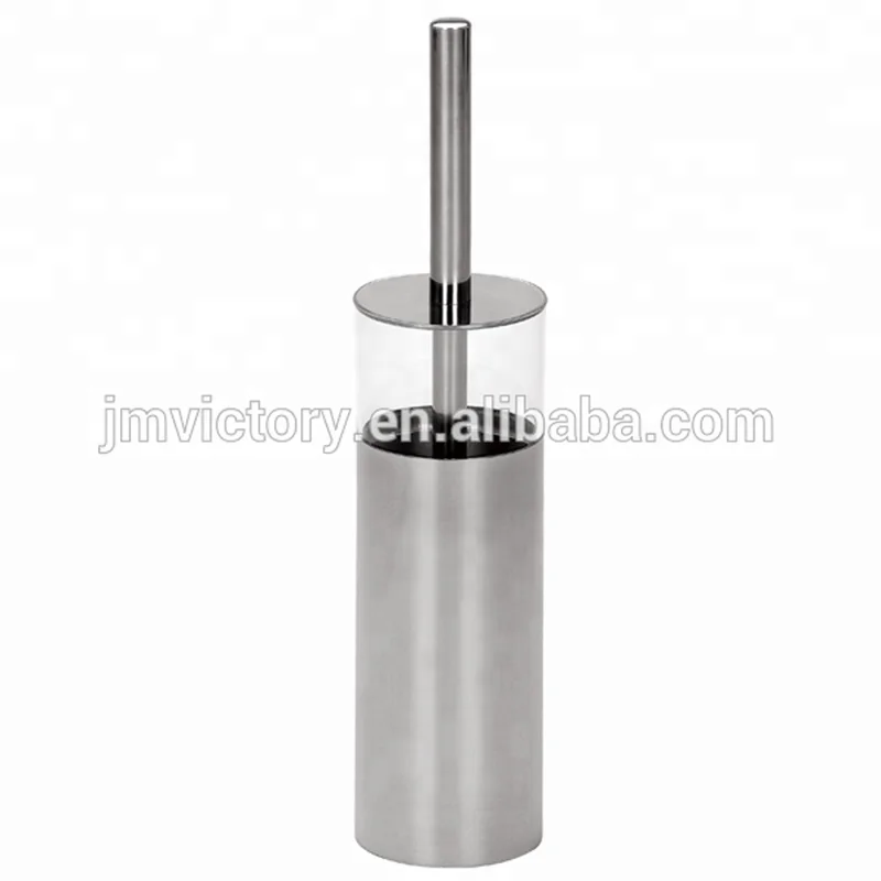 
High-end home hotel bathroom cleaning tool stainless steel toilet brush holder set 