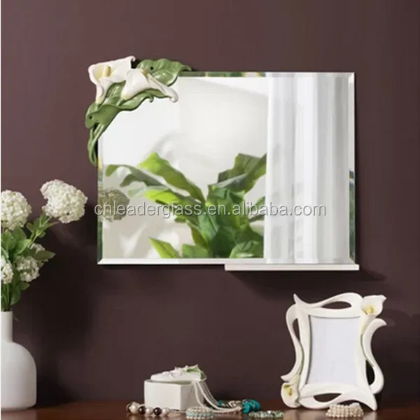 Beveled modern wall mirror