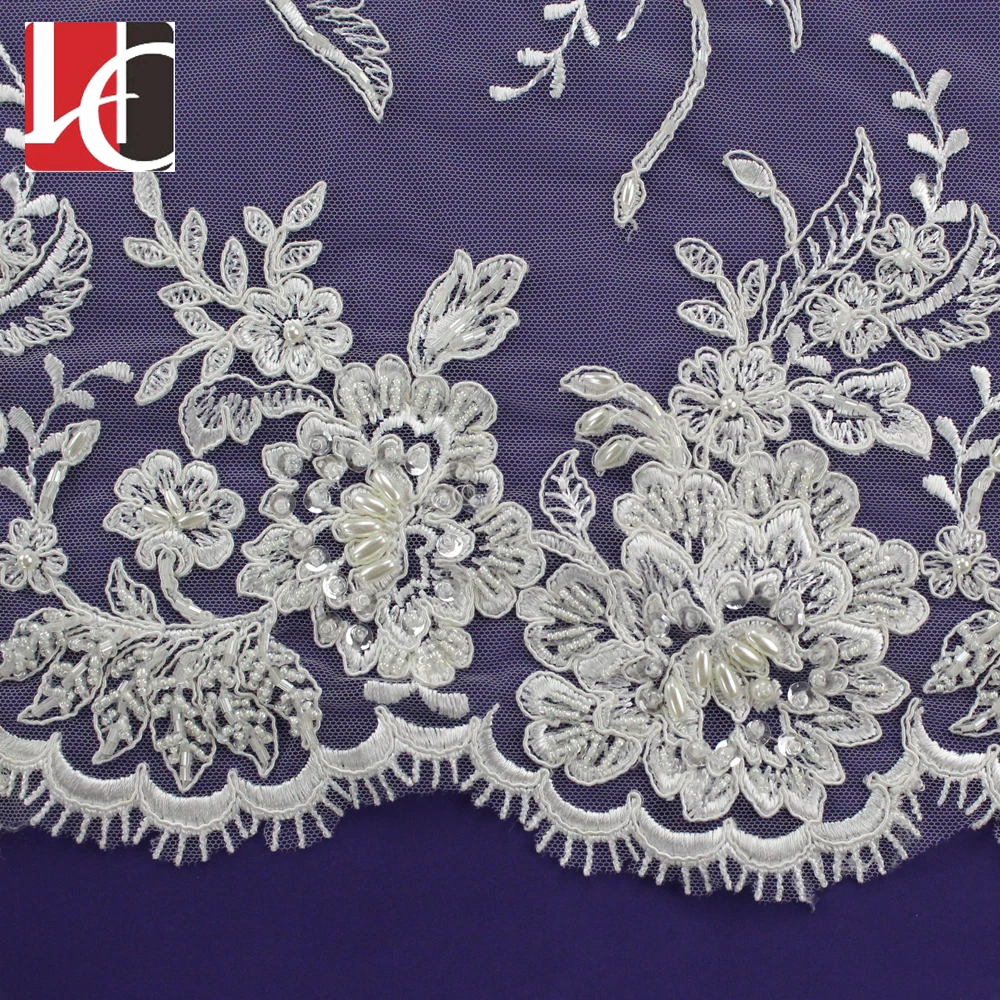 HC-2566 Hechun Hot sale bridal lace tulle fabric wedding dress made in china