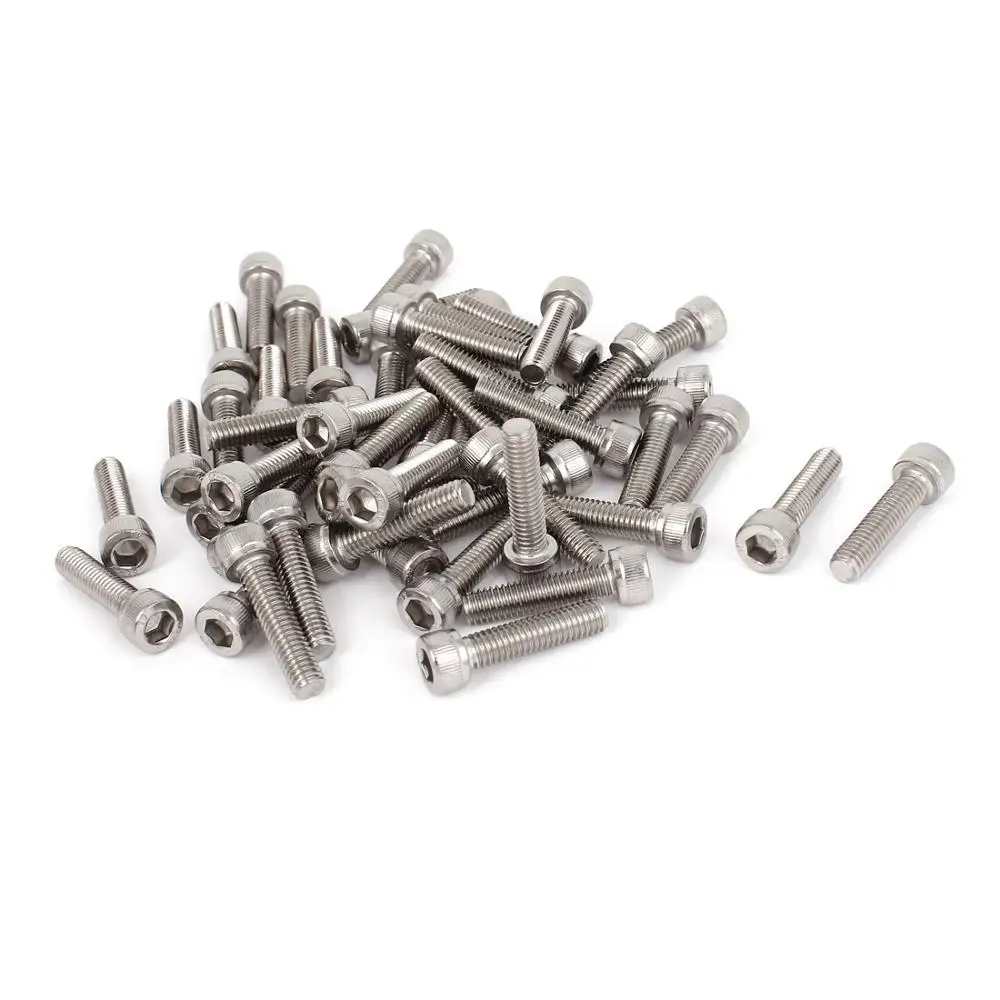 M5 x 16mm Stainless Steel Male Thread Hex Socket Countersunk Flat Head Screw