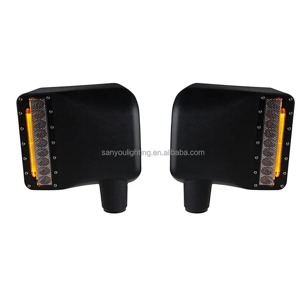 
Sanyou LED Side Mirror White Amber Rearview Turn Signal Light for Jeep 