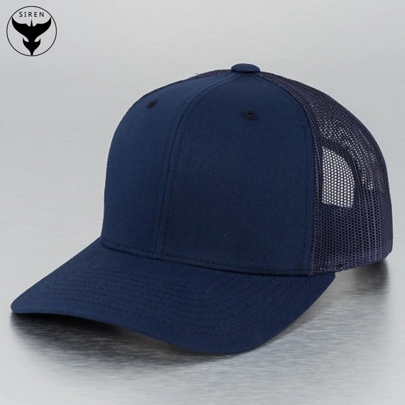 Blank Mesh Navy Caps Trucker Straight Wholesale Customised