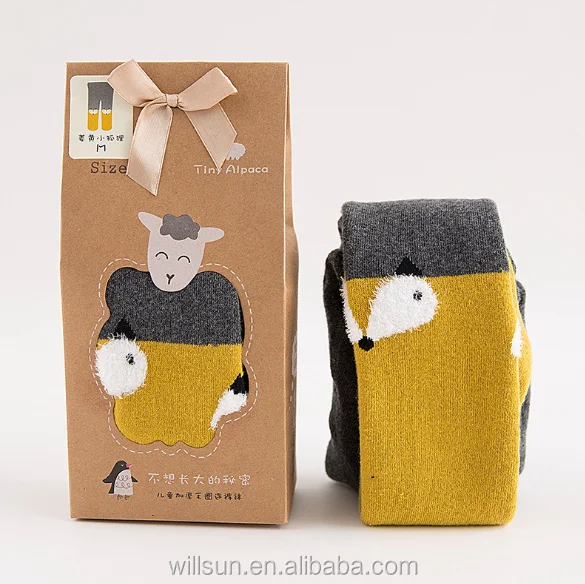 
Wholesale British pure colour cotton knitting soft skin kids tights dispensing cute cartoon star & love pattern baby pantyhose 