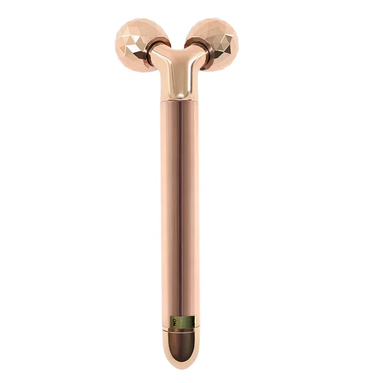 Best Sell Product Wholesale Rose Gold Beauty Energy Vibrating Face Massager Bar Tightening Skin Massage Bar