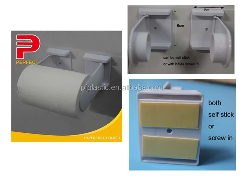 White Chrome Plastic wall mount paper towel roll tissue dispenser toilet paper holder