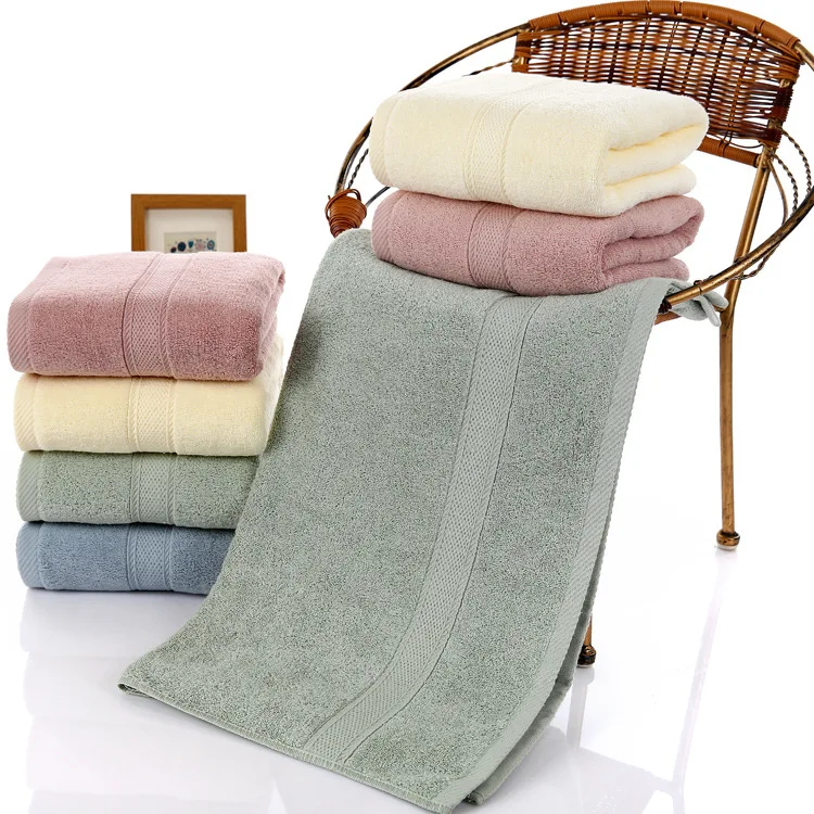 Alibaba Китае Обычай Сплошной Цвет Хлопка Добби Банные Полотенца