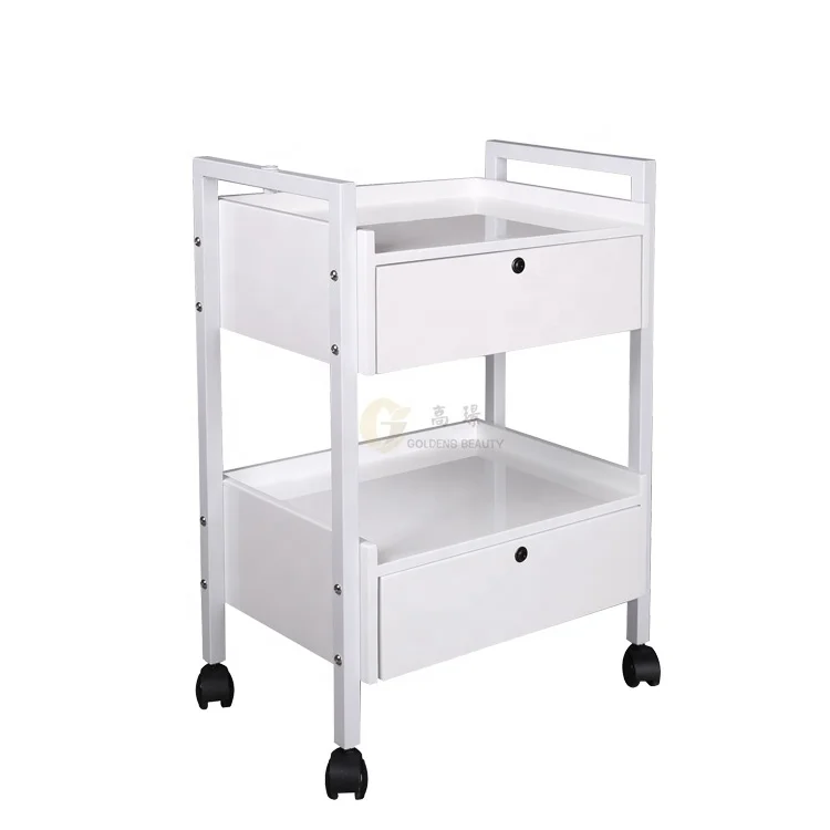 Multifunctional furniture storage salon trolley with drawer