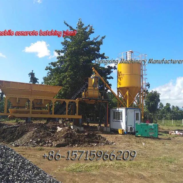 35m3 concrete batching plant YHZS series mobile concrete batching plant with higher stability for road works