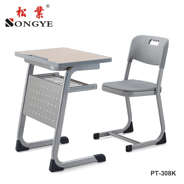 Wooden College Table and Chair Student Modern Classroom Furniture Set Library Furniture