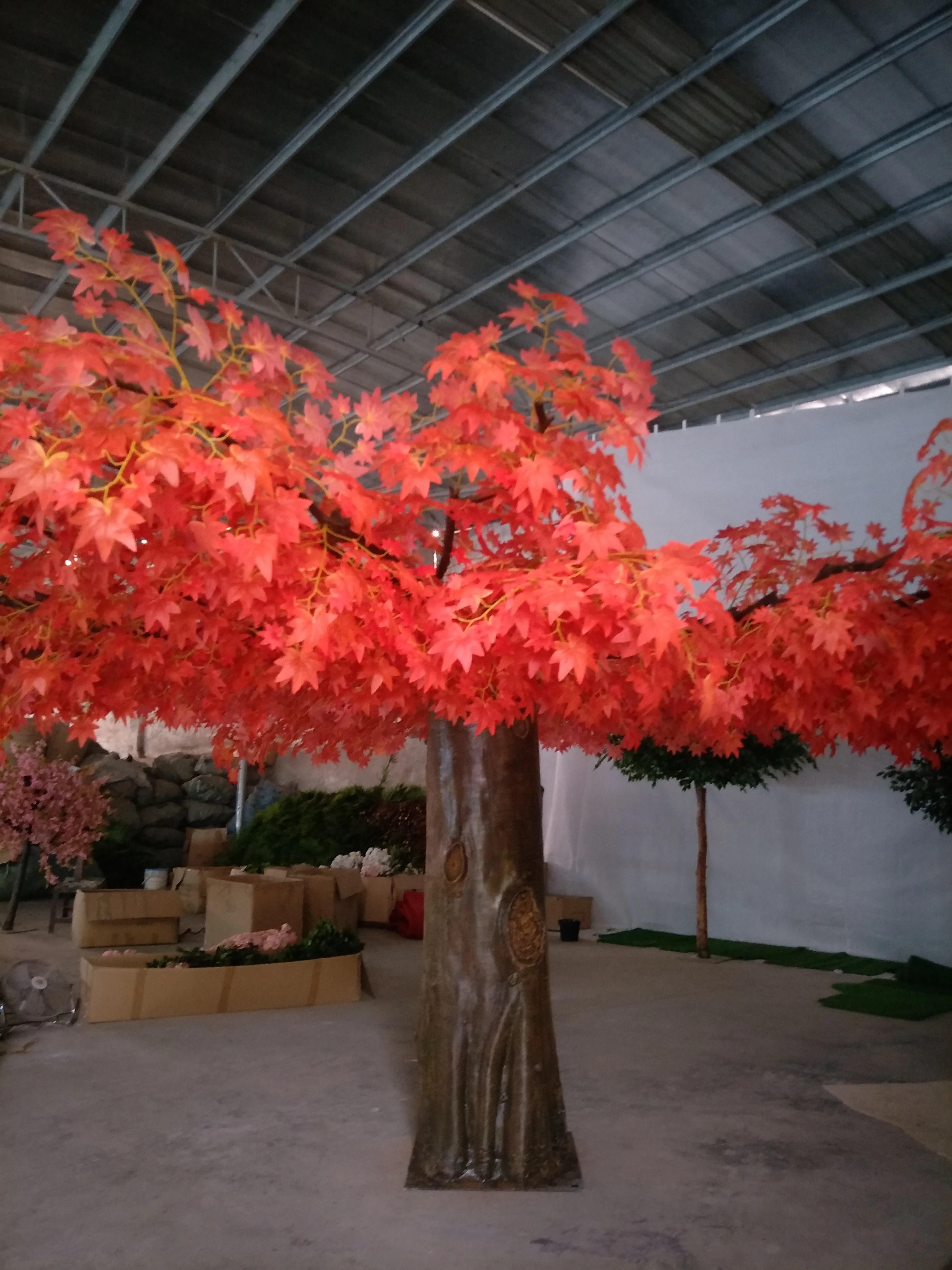Artificial japanese maple tree,red leaves artificial maple tree for indoor decoration