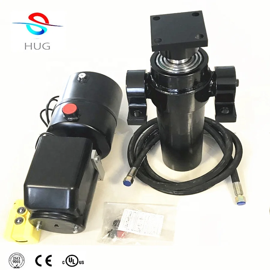 Hydraulic telescopic cylinder with ball head type used for tipper trailer