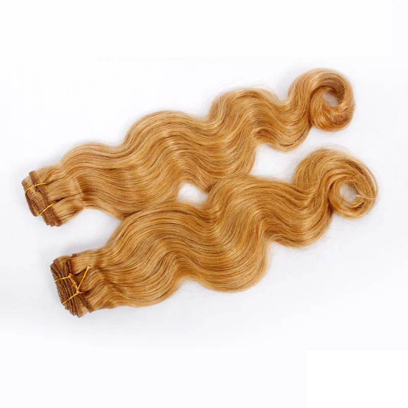 
Grade 10A healthy ends bleached colored human blonde virgin hair color 27 body wave hair weave 