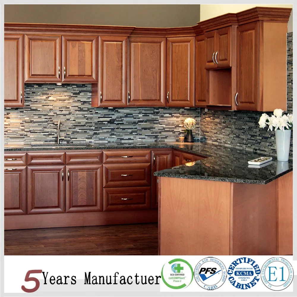 
European Solid Wood Luxury Custom Kitchen Cabinets Design Made In China 