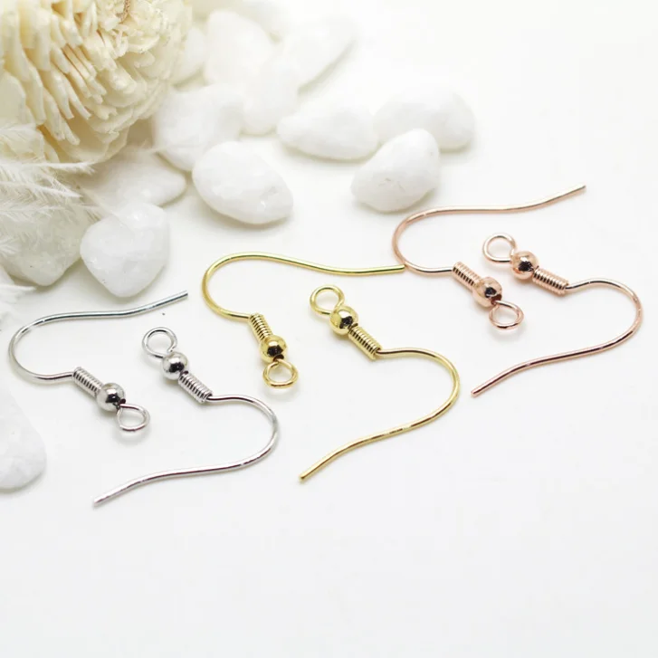 Brass Ear Hook Clasp Dangle Earring Findings For Jewelry Making Supplies