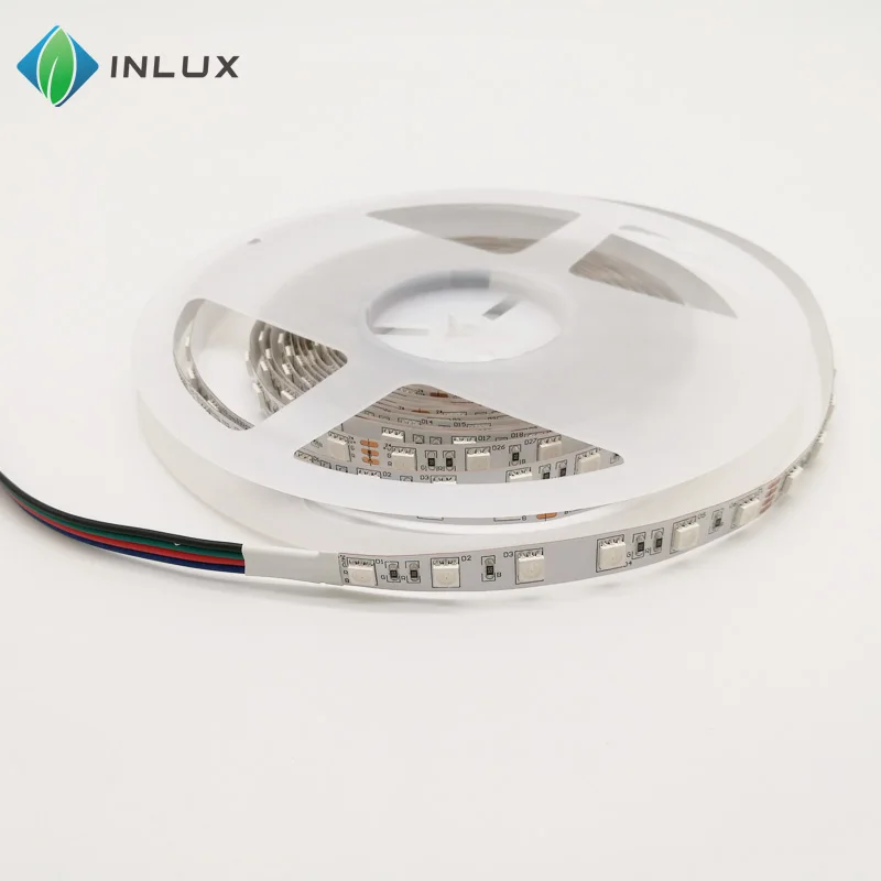 High quality DC 24V 12V smd 5050 60 led rgb dmx 512 16.4ft 90leds IP20 IP65 IP67 IP68 flexible dmx RGB led light strip