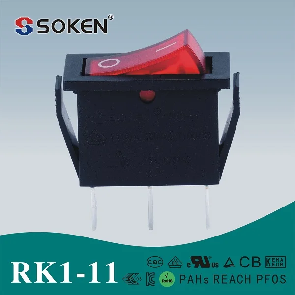RK1-11 электроэнергии на выключатель и электрический паровой утюг давление Rocker Switch с света