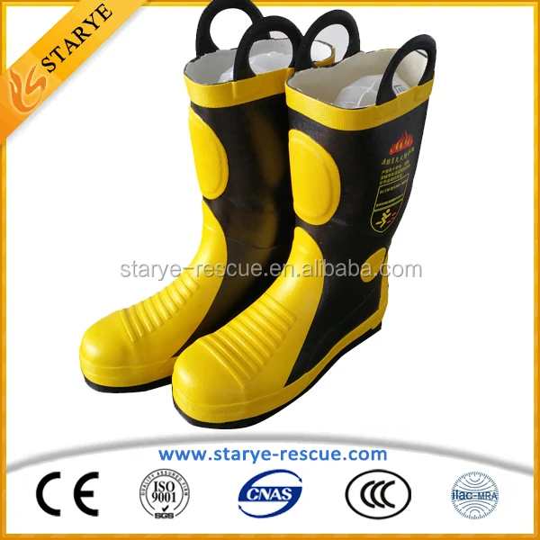 Fireman Using Corrosion Resistance Rubber Material Fire Safety Boots