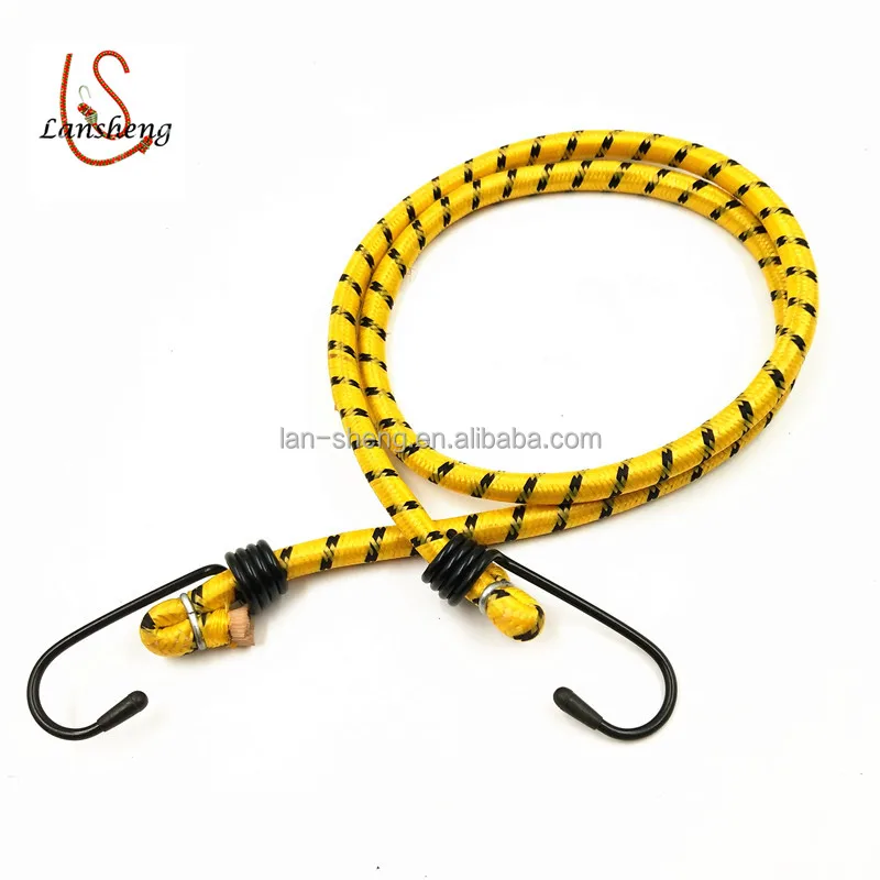 8mm 9mm 10mm elastic bungee rope with metal hook