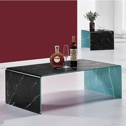 New design 10mm tempered bent glass coffee table Center table from Bazhou Factory wholesale