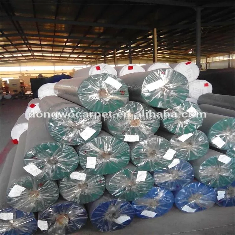 Non woven needle punch plain ribbed exhibition carpet cheap best price