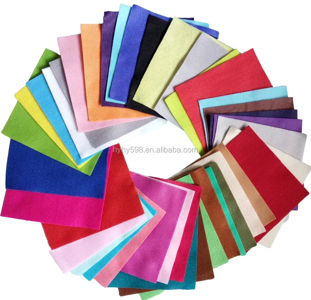 Felt Fabric sheets for Crafts flexible soft acrylic nonwoven felt fabric felt squares for sewing and toy