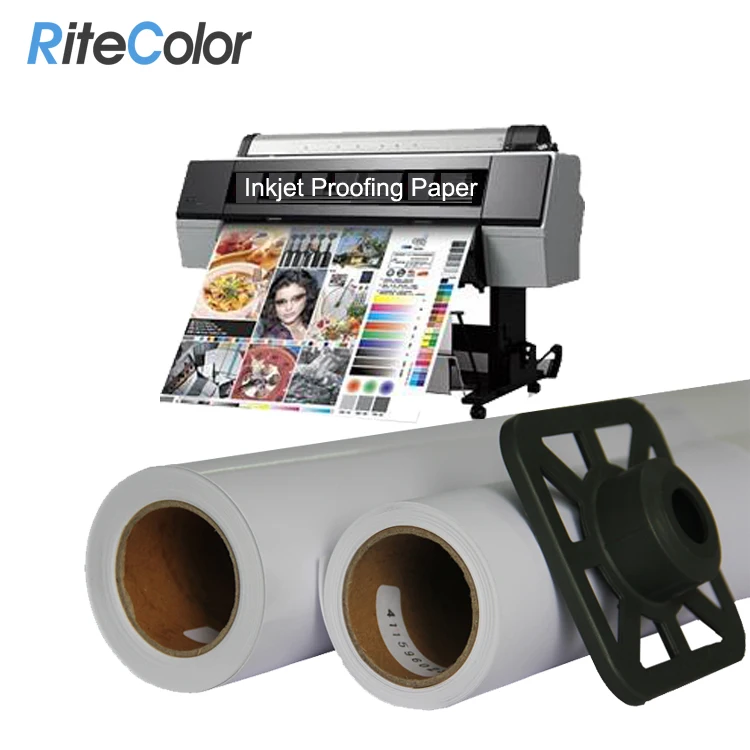 Professional 190Gsm Semi - Matte RC Inkjet Proofing Photo Paper Roll for GMG Quality