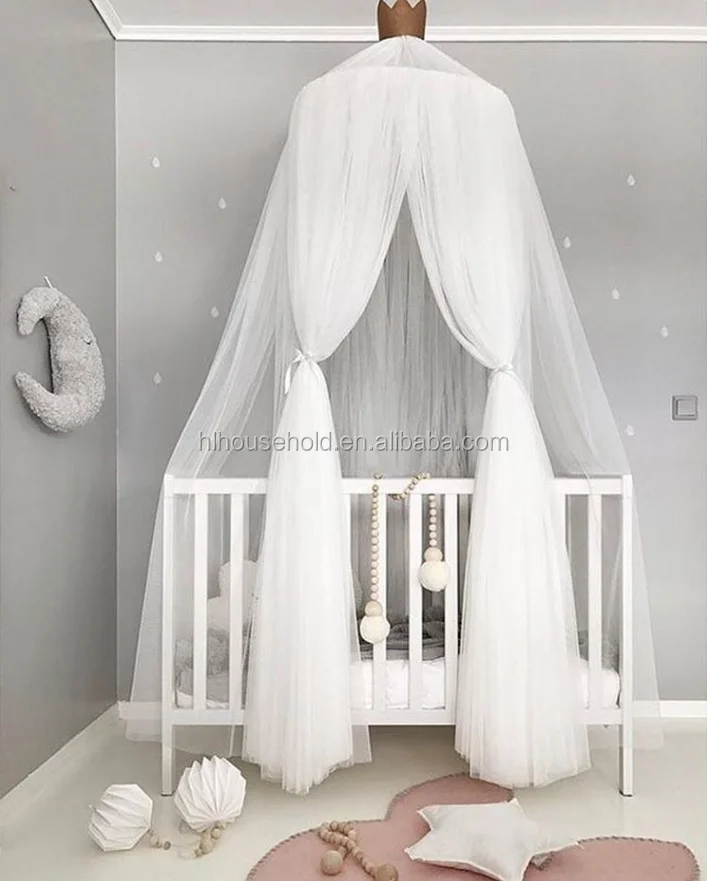 
Kids Bed Canopy Bed Curtain Round Dome Hanging Mosquito Net Curtain Moustiquaire Zanzariera For Baby Kids Playing Home Klamboe 