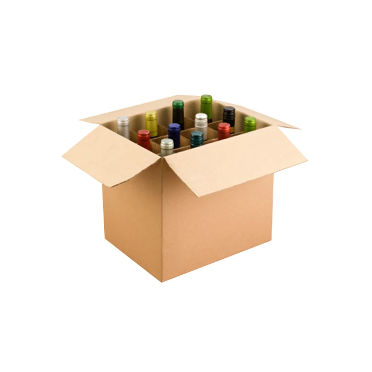 customized 12 bottle paper glass packaging shipping wine carton box
