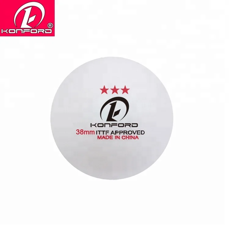 Konford Hot Sale Cheap Plastic Table Tennis Ball 38mm ABS Ping Pong OEM Custom Multi Color Training Achievable Pingpong Balls