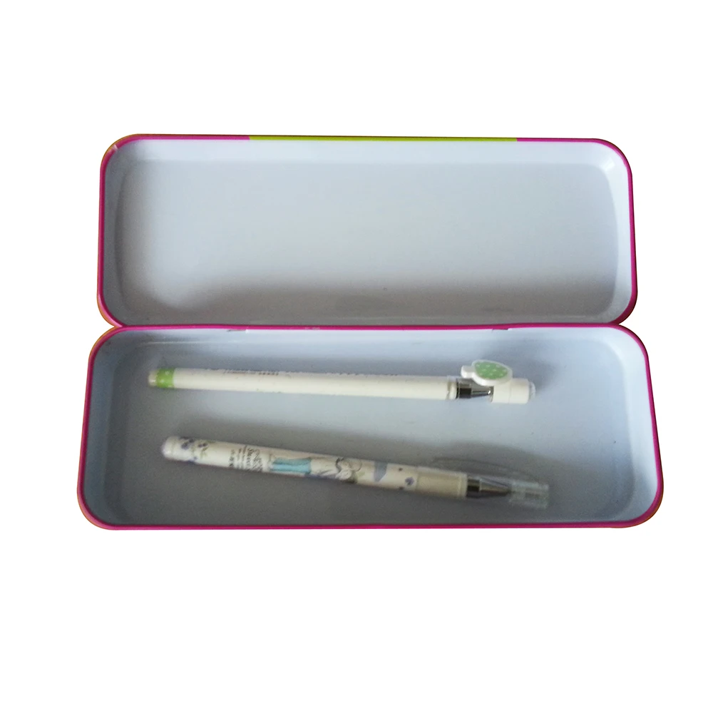 kid metal tin pencil box