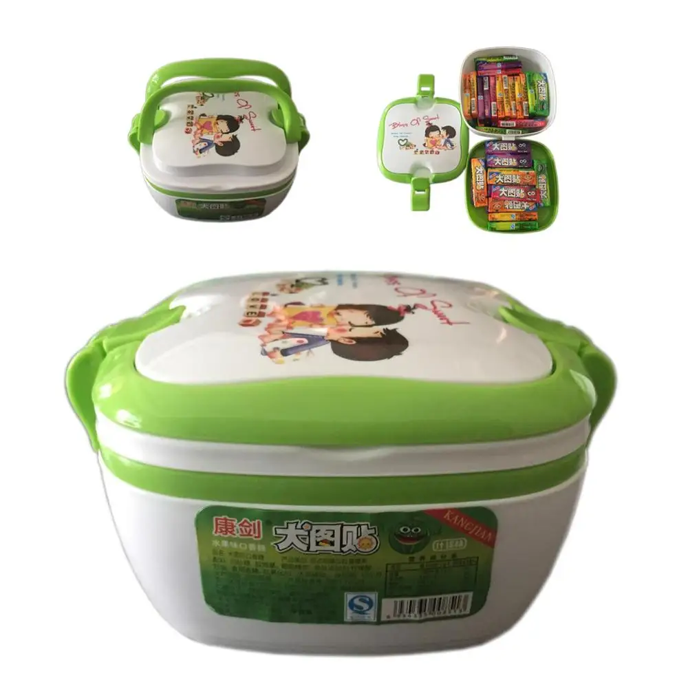 
Chewing Gum with Big Tattoos in Lunch box 