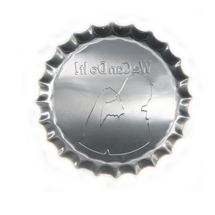
Customize made tin round hanging beer metal sign for wall 