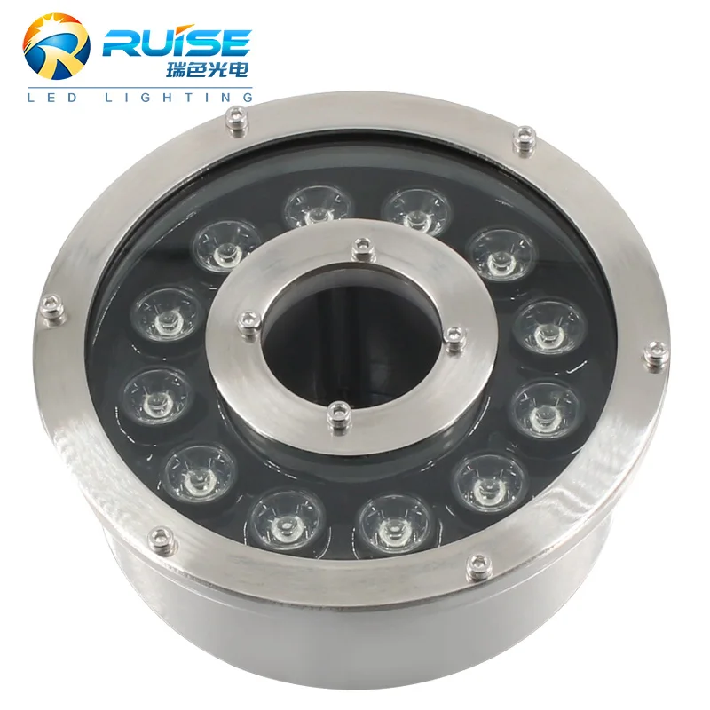 12w Economic Aluminum DMX RGB IP68  Colorful Lighting  LED Fountain nozzle light LED Fountain Lamp