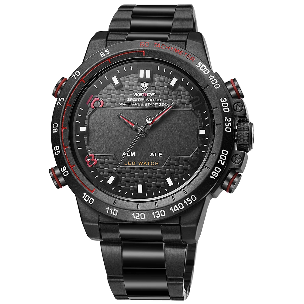 
Watch Men 2019 Sport Back Light LED Display Analog Alarm Auto Date Military Army Stainless Steel Strap Quartz Watch 