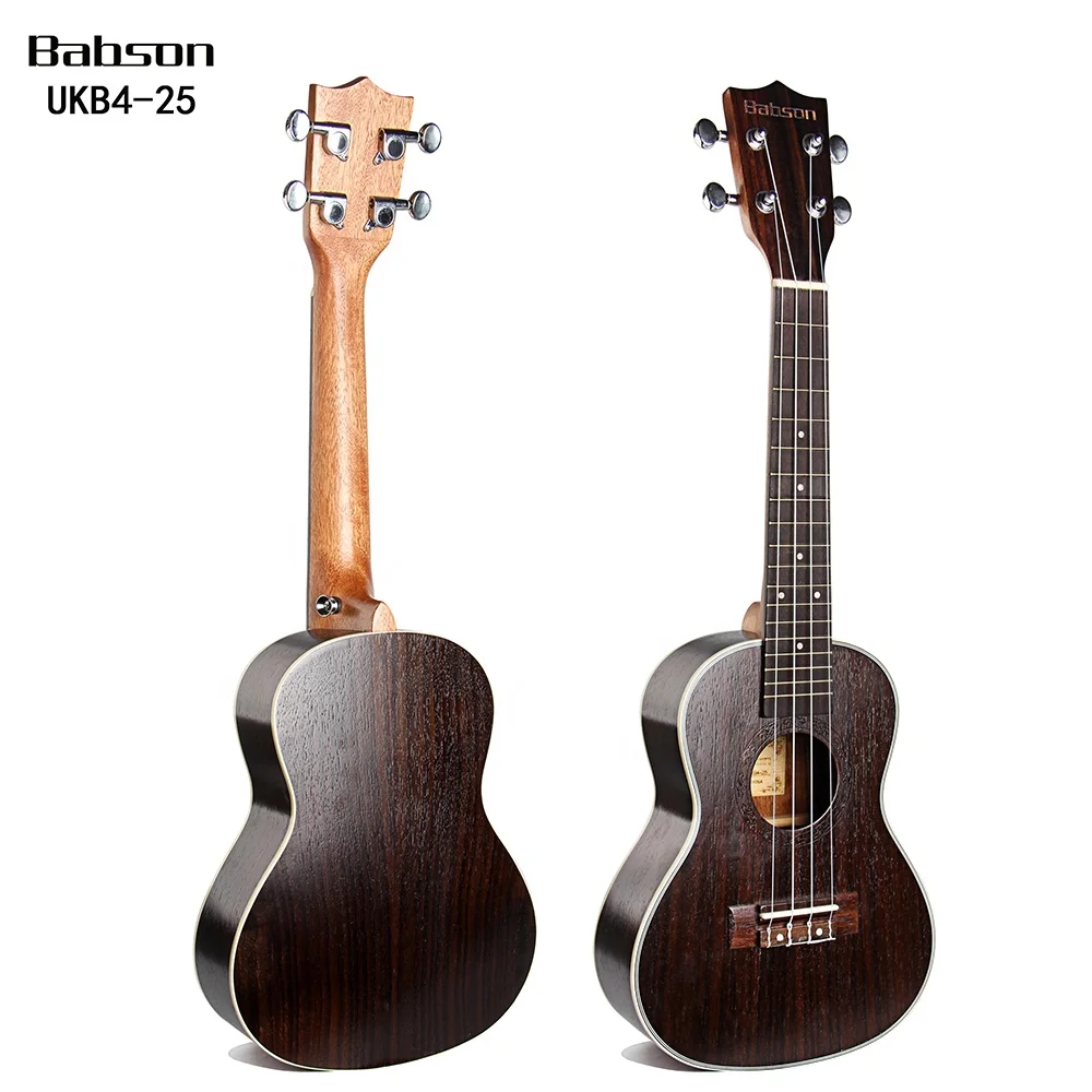 China children toy concert 24 inches 4 strings hot sale and cheap all rosewood body ukulele with case and tuner for promotion