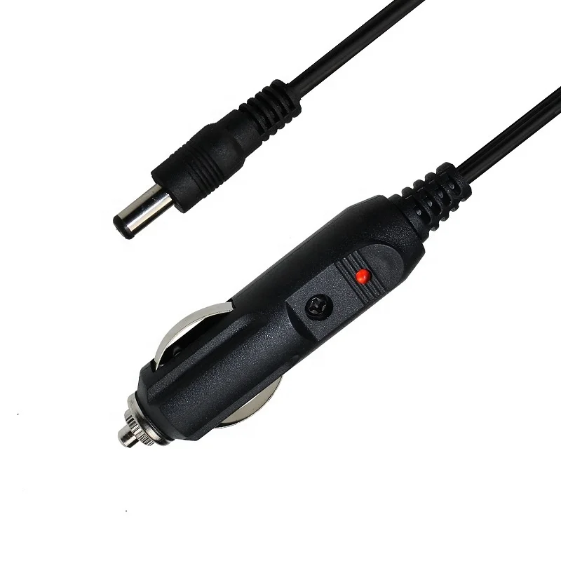 12V 24V DC Plug To Car Cigar Cigarette Charger Power Cable With LED Indicator