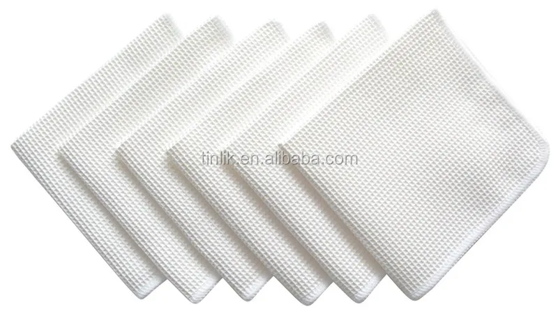 6 Pack 16inch X 16inch 80%Polyester/20%Polyamide Microfiber Deep Waffle Weave Cleaning Towel