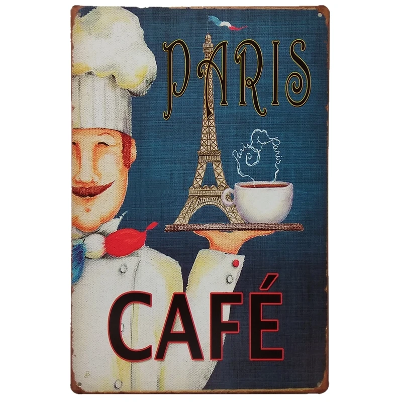 
Coffee Bakery Tin Sign Bar Pub Home Wall Decor Retro Metal Art Poster Metal Plate Plaques Vintage Finish Retro Bar Sign 