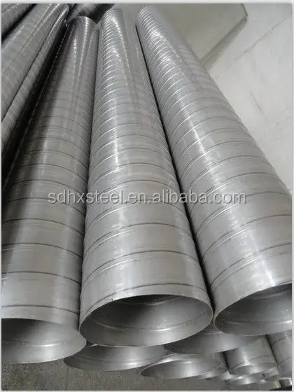 Масла используются спиральные гофрированные металлические трубы воздуховода